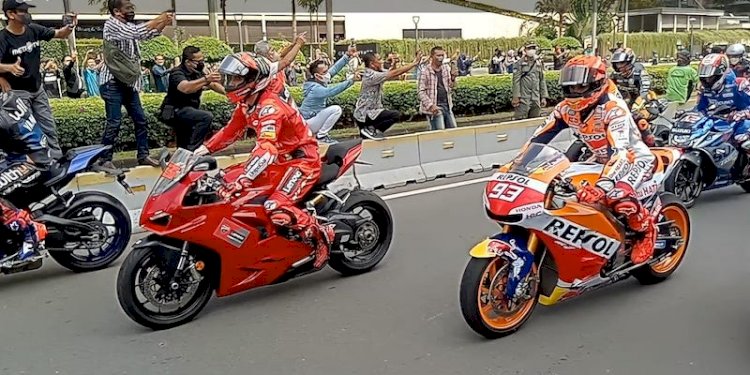 Iring-iringan pembalap MotoGP di Jakarta/Net