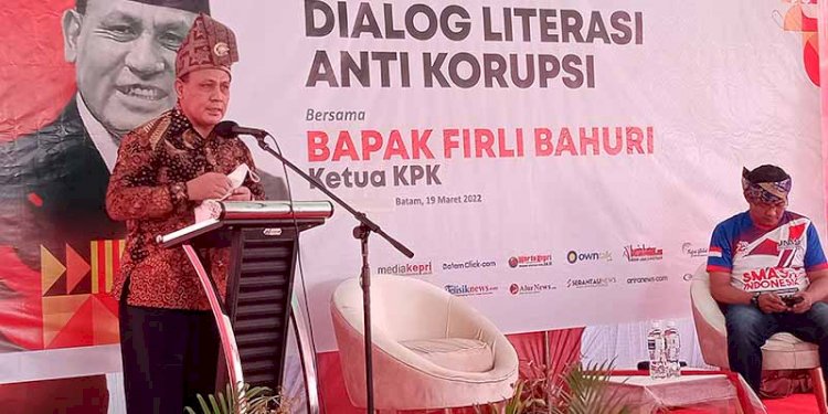 Ketua KPK Firli Bahuri dalam acara bertajuk "Diskusi Literasi Anti Korupsi" yang diselenggarakan Jaringan Media Siber Indonesia (JMSI)/RMOL