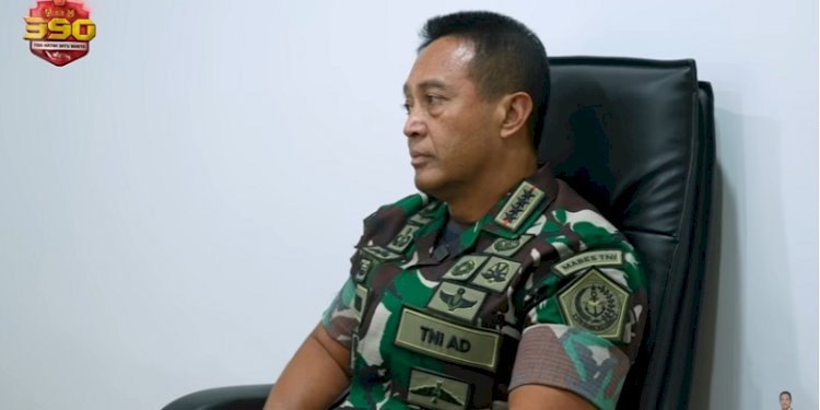 Panglima TNI Jenderal Andika Perkasa saat pimpin Rakor penerimaan anggota TNI tahun 2022/Repro