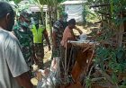 Babinsa Ramil Mindiptana/BVD Kolaborasi Bersama Warga Dalam Mengolah Sagu