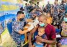 Percepatan Vaksinasi, Lantamal XI Gelar Serbuan Vaksin Di RTS Suku Asmat