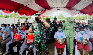 KSAD Berikan Bantuan  Kepada Masyarakat Sota Perbatasan RI-PNG