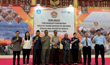 Kampus Unmus Gelar Deklarasi Pencanangan Pembangunan Fakultas Hukum Menuju Wilayah Bebas Korupsi