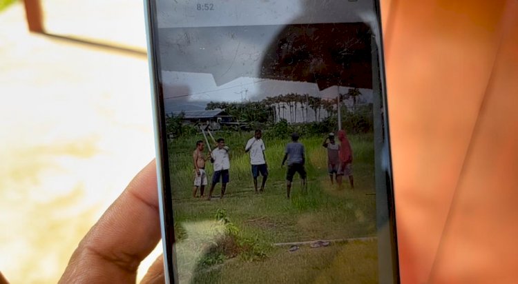 Foto hasil rekaman saksi ketika pelaku sedang melakukan aksinya di SMP Negeri Gudang Arang/ Rmol Papua