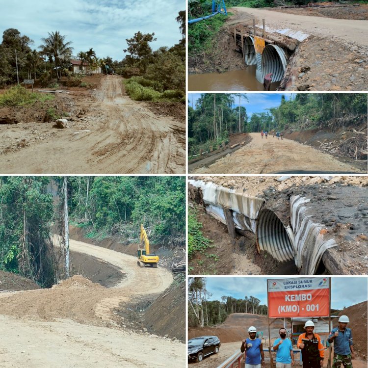 Peningkatan Kualitas Infrastruktur untuk jalan akses Rig di kampung Malasaum Distrik Aimas Kabupaten Sorong dalam mendukung kelancaran operasional pemboran sumur Kembo-001 KKKS Pertamina EP Papua Field.