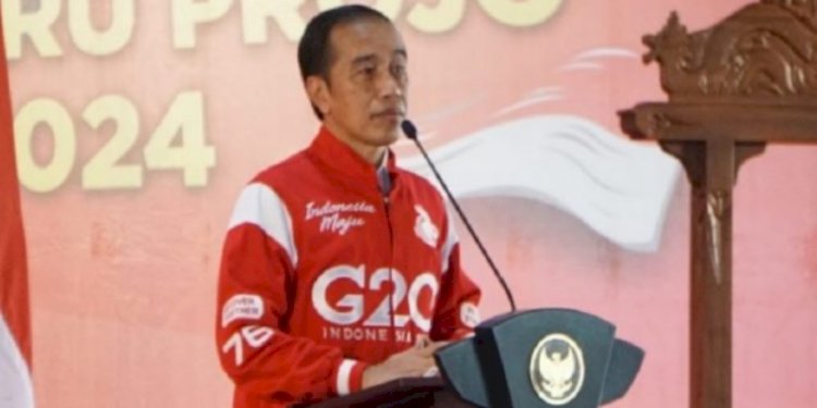 Presiden Joko Widodo saat menghadiri Rakernas relawan Projo di Magelang, Jawa Tengah/Net