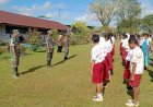 Kodim Boven Digoel Melalui Koramil Getentiri Latih Siswa PBB
