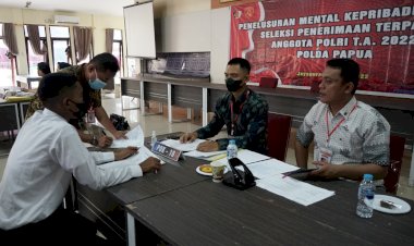 Bid Propam Polda Papua Gelar Uji PMK, Diikuti 240 Casis Bintara Polri T.A 2022