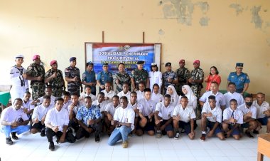 Tarik Minat Siswa, Lantamal XI Merauke Gelar Sosialisasi Penerimaan  Calon Prajurit TNI AL TA 2022