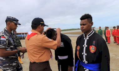 Lantamal XI Laksanakan Pengukuhan Pramuka Saka Bahari