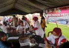 Gebyar Vaksinasi Covid-19 Merah Putih, Polres Merauke Bekerjasama Dengan Klinik Pratama, BIN Dan Dinkes Merauke