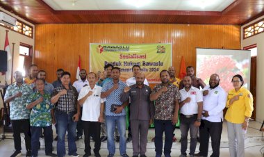 Jelang Pemilu, Bawaslu Boven Digoel Sosialisasi Produk Hukum Bawaslu kepada Parpol