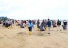 HUT TNI Angkatan Laut ke-77, Lantamal XI Laksanakan Program Nasional Gerakan Laut Bersih