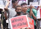 Demo di Patung Kuda, Mahasiswa Papua Dukung KPK Proses Lukas Enembe