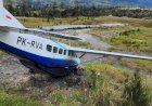Bermuatan Bama dan 6 Unit Motor, Pesawat Reven Global Airtransport Tergelincir di Bandara Aminggaru, Puncak  Papua