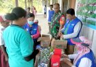 Babinsa Tanah Merah/BVD Dampingi Pelayanan Kesehatan Bergerak