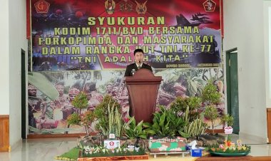 Peringati HUT TNI ke-77, Kodim Boven Digoel Gelar Upacara dan Acara Syukuran 