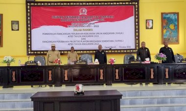 Bupati Boven Digoel Hadiri Rapat Paripurna DPRD R-KUA dan R-PPAS APBD 2022