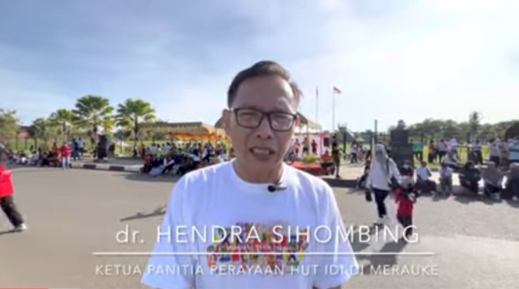 Ketua Panitia HUT IDI ke 72 Tahun Kabupaten Merauke, dr. Hendra Sihombing Sp.P
