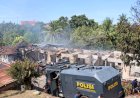 Kebakaran Asrama Polisi Deplat Menghanguskan 6 Unit Rumah Diduga  Korsleting Listrik