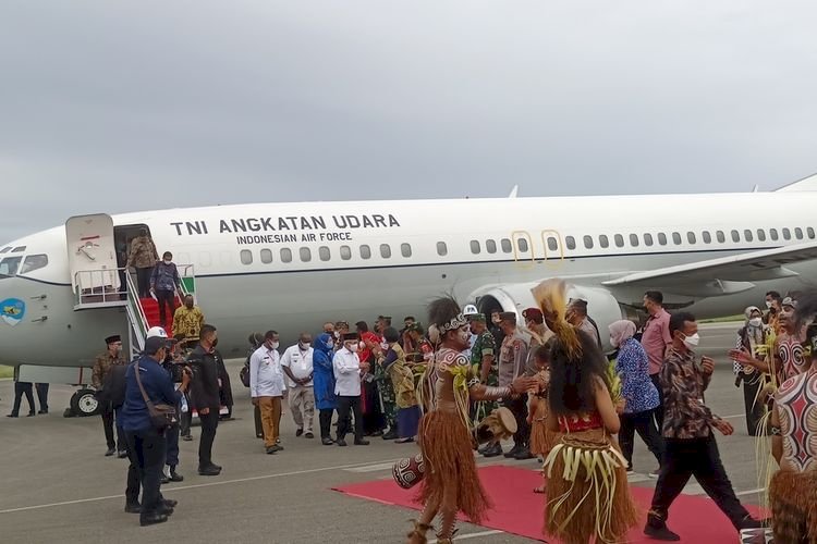 Kehadiran Wapres RI Ma’ruf Amin di Kabupaten Merauke Peovinsi Papua Selatan/ Kompas