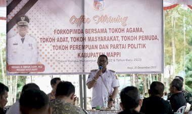 Pj Bupati Mappi Gelar Coffee Morning Bahas Persiapan Natal dan Tahun Baru