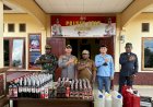Operasi Awal Tahun, Polsek Jair Polres Boven Digoel Musnahkan Ratusan BB Botol Miras