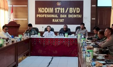 Dandim 1711/BVD Bersama Lintas Sektor Diskusi Bahas Upaya Penanganan Masalah Perbatasan RI-PNG di Boven Digoel