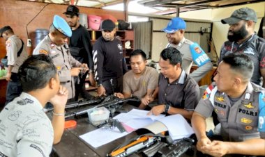 Antisipasi Penyalahgunaan dan Penguatan Pengawasan, Propam Polres Boven Digoel Periksa Senpi Anggota
