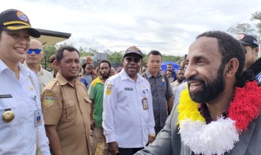 Plt Sekda Boven Digoel Dr. Pilemon Terima Kunjungan Wamen PNG Bahas Pembangunan PLBN di Wilayah PNG