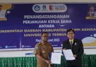 Pj Bupati Mappi Teken PKS Dengan  Universitas Terbuka
