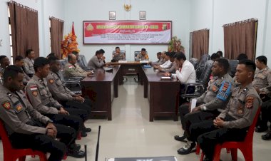 Jelang Idul Fitri 1444 H Polres Boven Digoel Gelar Latpraops Operasi Ketupat Cartenz 2023