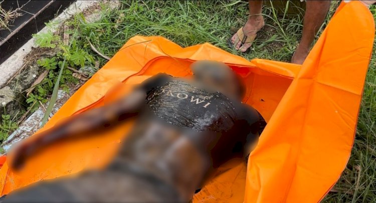Jenzah yang diduga tewas bunuh diri di kuburan Kristen Muli / RMOL Papua