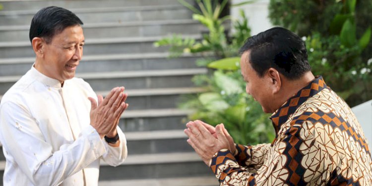 Wiranto saat menerima kunjungan Prabowo Subianto/Ist