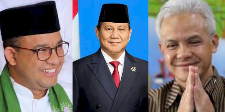 Anies Baswedan-Prabowo Subianto-Ganjar Pranowo/Repro