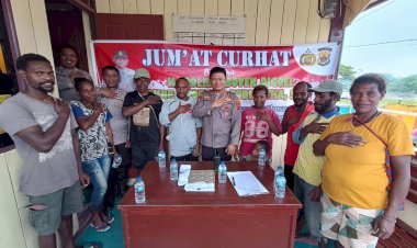 "Jumat Curhat" Kasat Binmas Polres Boven Digoel Dengar Keluhan Warga Area Pelabuhan