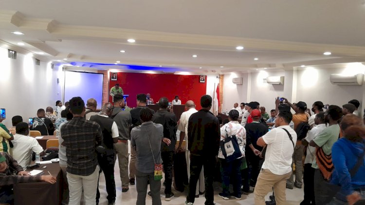 Kondisi Sidang Pleno Panitia Pemilihan Majelis Rakyat Papua Provinsi Papua Selatan