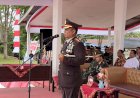 Kapolres Boven Digoel AKBP I. Komang Budiartha Pimpin Upacara HUT Bhayangkara ke-77