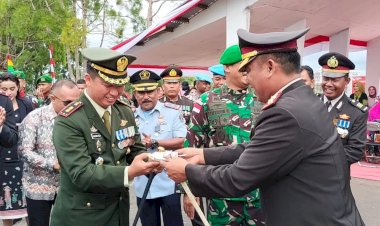 Sinergitas TNI-Polri, Dandim 1711 Boven Digoel Turut Meriahkan HUT Bhayangkara ke-77