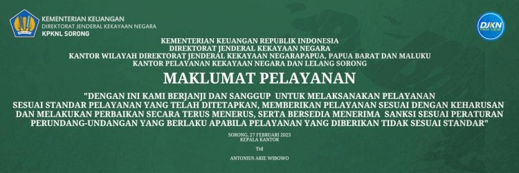 Maklumat Pelayanan KPKNL 