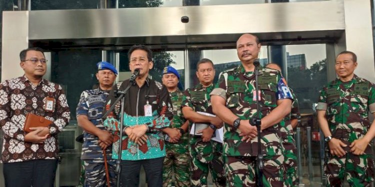 Konferensi pers KPK dan POM TNI terkait penetapan Kabasarnas sebagai tersangka kasus dugaan korupsi/RMOL