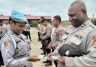 Bripda Emiliana Berikan Contoh Kedisiplinan Bagi Anggota Polres Boven Digoel