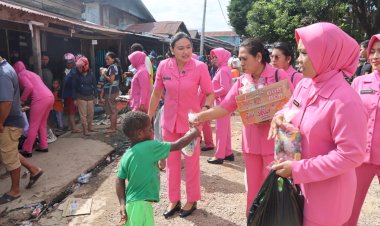 Sambut HUT Polwan ke-75, Polwan Polres Boven Digoel Laksanakan Bhakti Sosial