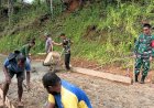 Dansatgas TMMD Kodim 1711/BVD Kembali Tinjau Proses Pengecoran Jalan