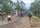 Hari ke-17 Pengecoran Jalan TMMD Kodim 1711 Boven Digoel Capai 55 Persen