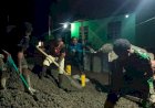 Kondisi Becek dan Cuaca Dingin Tak Membuat Satgas TMMD Kodim 1711/BVD Putus Asa