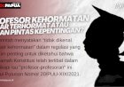 Profesor Kehormatan: Gerlar Terhormat atau Jalan Pintas Kepentingan?