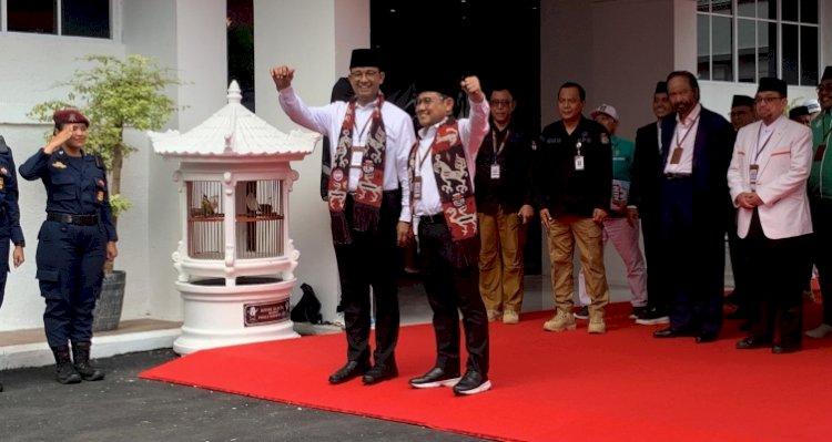 Pasangan Anies Baswedan-Muhaimin Iskandar resmi mendaftar ke KPU RI/RMOL