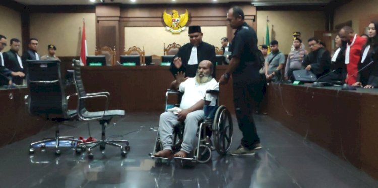 Mantan Gubernur Papua, Lukas Enembe menjalani sidang vonis di Pengadilan Tipikor, Jakarta Pusat/RMOL