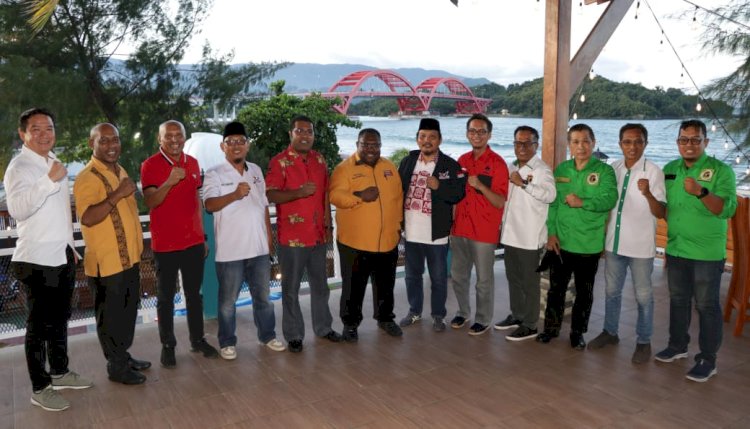 Tampak Koalisi 4 Partai Politik di Provinsi Papua Pemenangan Calon Presiden dan Wakil Presiden, Ganjar Pranowo dan Mahfud MD Membentuk Tim Kerja/ist